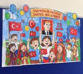 23 Nisan pano poster boyama