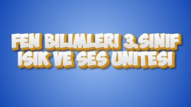 3.sınıf fen bilimleri ışık ve ses ünitesi online test