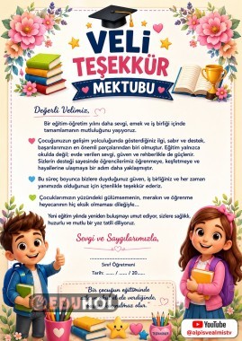Veli Teşekkür Mektubu