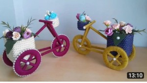 Bisiklet süsümüz yün işiyle çalıştık bu kez de
