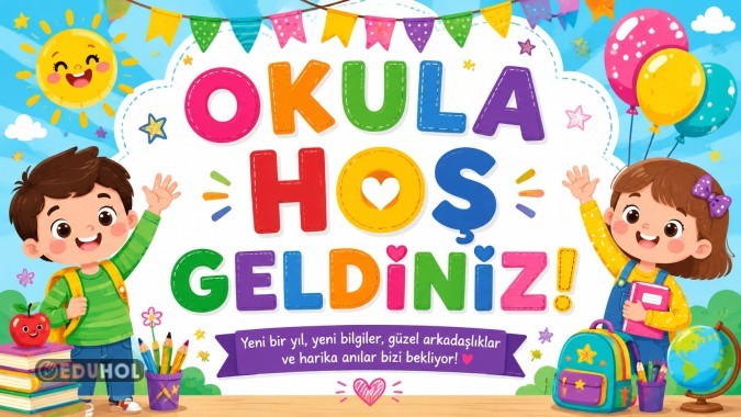 1.Sınıf Okula Hoş Geldiniz Dijital Pano