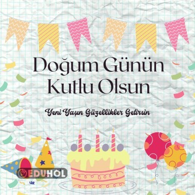 Doğum Günü Kutlama Kartı.