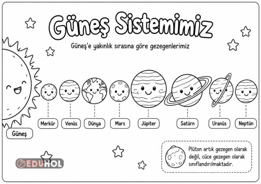 Gezegenler Boyama Sayfası