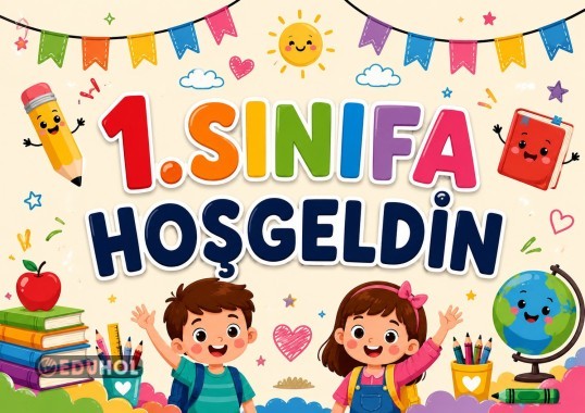 12 PARÇA 1.SINIFA HOŞGELDİN PANOSU