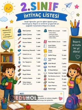 2.SINIF İHTİYAÇ LİSTESİ