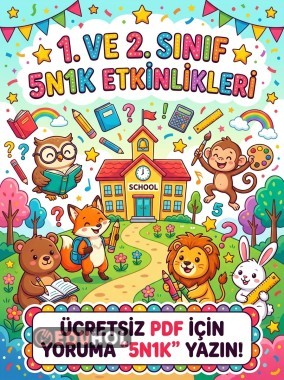5N1K ETKİNLİKLERİ (2.SINIF-5 SAYFA PDF)
