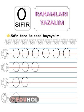 RAKAMLARI YAZALIM-SIFIR