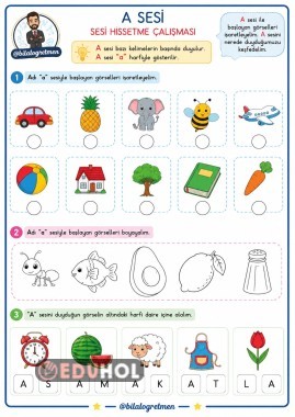 A---- Sesi Hissetme Çalışma kağıdı