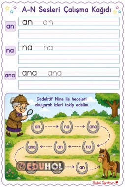 A-N Sesleri Çalışma Kağıdı