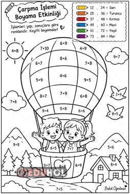 Çarpma İşlemi Boyama Etkinliği