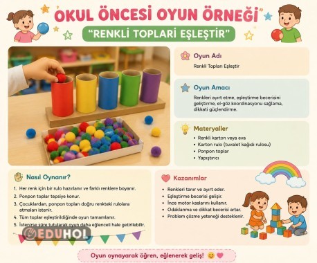 Renkli Topları Eşleştir 🎨🟡🔴🔵