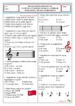 4. Sınıf Müzik 2. Dönem 2. Yazılı Soruları Word