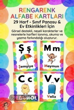 29 Harf Pano Materyali - Harf Farkındalığı