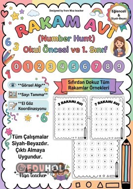 Rakam Avı Etkinkinlik Seti (0’dan 9’a)