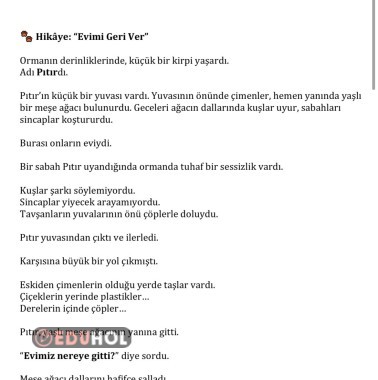 Hayvanları Koruma Günü Hikaye