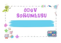 Sorumluluk Kartları (Ödev,kitaplık,temizlik,günün yardımcısı vb.)