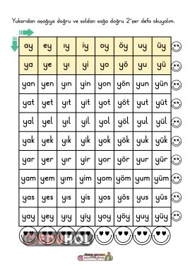 Y SESİ HECE TABLOSU- DAHA FAZLASI PROFİLİMDE