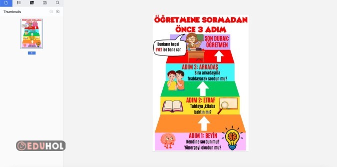 öğretmene sormadan önce