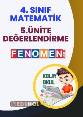 4. sınıf matematik 5.ünite değerlendirme testi ve problemleri