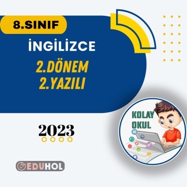 8.Sınıf İngilizce 2.Dönem 2.Yazılı
