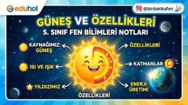 5. SINIF FEN BİLİMLERİ 1. ÜNİTE GÜNEŞ DERS NOTU