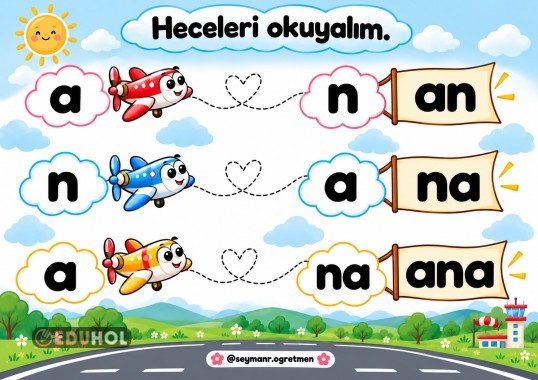 a-n hece okuma çalışması