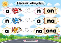 a-n hece okuma çalışması