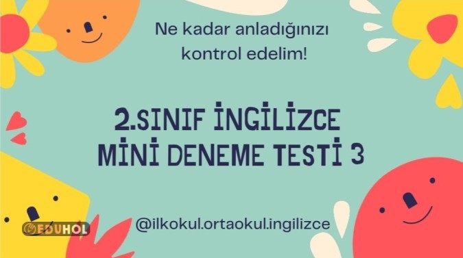 2 sınıf türkçe deneme testi