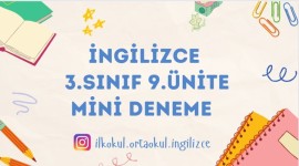3.SINIF 9.ÜNİTE MİNİ DENEME