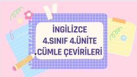 CÜMLE ÇEVİRİLERİ