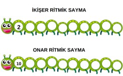 1.Sınıf öğrencileri için ritmik saymalar interaktif defter etkinliği