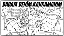 Babalar günü boyama sayfası