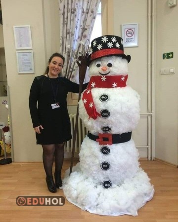 Pilates topları ile kardan adam