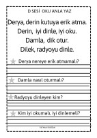 D Sesi oku- anla etkinliği