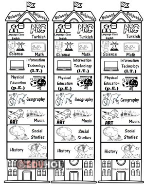 5.1.School Subjects foldable paper