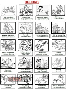 6.7.Holidays Important Words Coloring worksheet denizzteacher