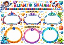 Alfabetik Sıralama Yaz-Sil Şablonu