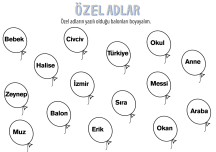 ÖZEL ADLAR ETKİNLİK ( 1-2-3 VE 4. SINIF )