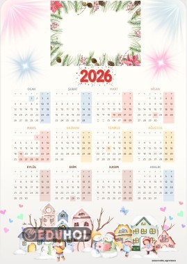 Fotoğraf çerçeveli yeni yıl takvimi