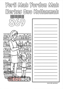 Yerli malı haftası şiir/ hikaye yazma sablonu