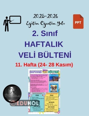 2. Sınıf Haftalık Veli Bülteni 11. Hafta (24- 28 Kasım)