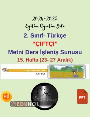 2. Sınıf Türkçe Çiftçi Metni Ders İşleniş Sunusu