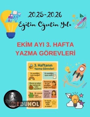 Ekim Ayı 3. Hafta Yazma Görevleri