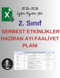 2. Sınıf Serbest Etkinlikler Dersi Haziran Ayı Faaliyet Raporu