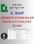 2. Sınıf Serbest Etkinlikler Dersi Nisan Ayı Faaliyet Raporu