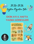 Ekim Ayı 4. Hafta Yazma Görevleri