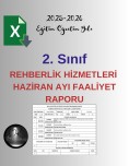 Rehberlik Hizmetleri 2. Sınıflar Haziran Ayı çalışma Raporu