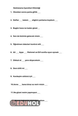 Noktalama işaretleri  etkinliği