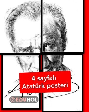 4 Sayfalı Atatürk Posteri