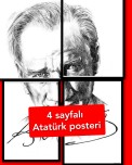 4 Sayfalı Atatürk Posteri